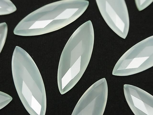 Sea Blue Chalcedony AAA Loose stone Faceted Marquise 30x10mm 1pc
