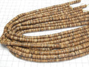 [Video] Picture Jasper Rondelle (Heishi) 6x6x1.5mm 1strand beads (approx. 15 inches/37 cm)