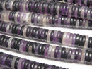 [Video] Purple Fluorite AA Rondelle (Heishi) 6x6x1.5mm 1strand beads (approx. 15 inches/36 cm)