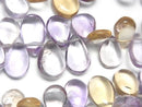 [Video] High Quality Amethyst x Citrine AA++ Pear Shape (Smooth) 1 Strand Beads (approx. 7 inches/18 cm)