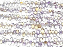 [Video] High Quality Amethyst x Citrine AA++ Pear Shape (Smooth) 1 Strand Beads (approx. 7 inches/18 cm)