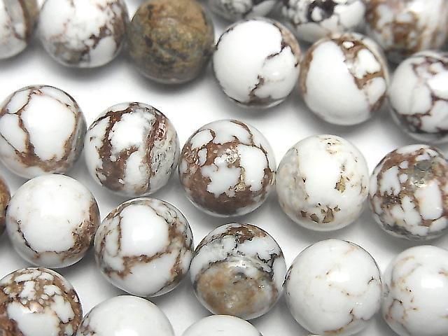 [Video] Wild Horse Round 10mm half or 1strand beads (approx. 7 inches/18 cm)