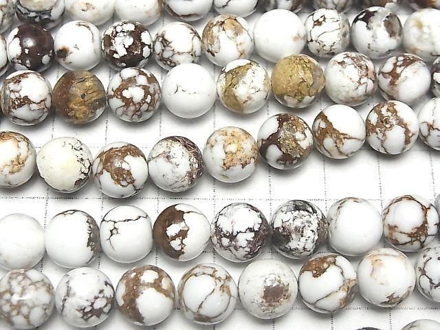 [Video] Wild Horse Round 10mm half or 1strand beads (approx. 7 inches/18 cm)