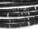 [Video] Black Agate Rondelle 6x6x2mm 1strand beads (approx. 15 inches/36 cm)