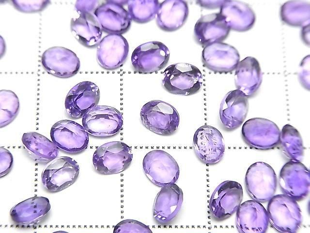 [Video]High Quality Amethyst AAA Loose stone Oval Faceted 5x4mm 10pcs