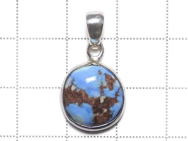 [Video][One of a kind] Kazakhstan Golden Hill Turquoise Pendant Silver925 NO.21