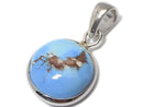 [Video][One of a kind] Kazakhstan Golden Hill Turquoise Pendant Silver925 NO.22