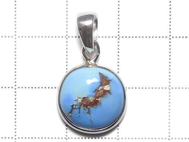 [Video][One of a kind] Kazakhstan Golden Hill Turquoise Pendant Silver925 NO.22