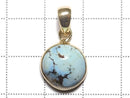 [Video][One of a kind] Kazakhstan Golden Hill Turquoise Pendant 18KGP NO.28