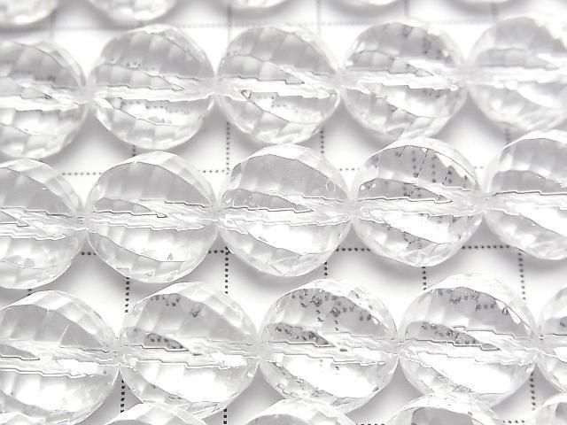 [Video] Crystal AAA Twist 72 Faceted Round 14mm 1/4 or 1 Strand Beads (approx. 15 inches/36 cm)