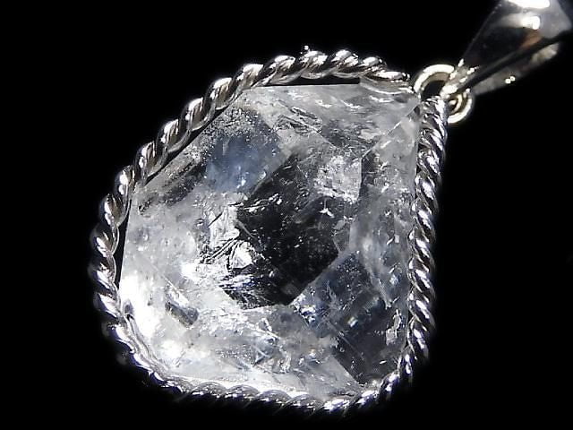 [Video][One of a kind] NYHerkimer Diamond Pendant Silver925 NO.26