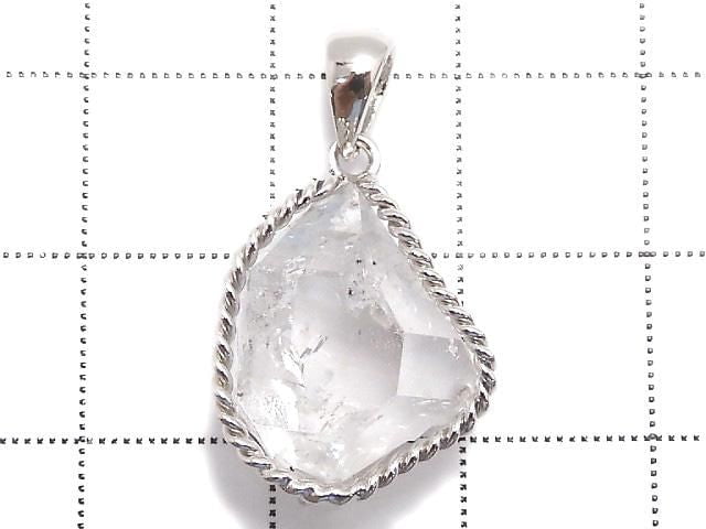 [Video][One of a kind] NYHerkimer Diamond Pendant Silver925 NO.26