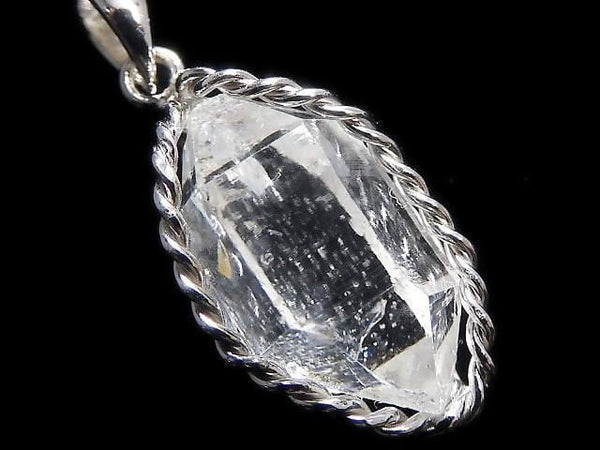 [Video][One of a kind] NYHerkimer Diamond Pendant Silver925 NO.27
