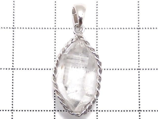 [Video][One of a kind] NYHerkimer Diamond Pendant Silver925 NO.27
