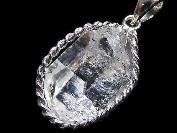 [Video][One of a kind] NYHerkimer Diamond Pendant Silver925 NO.29