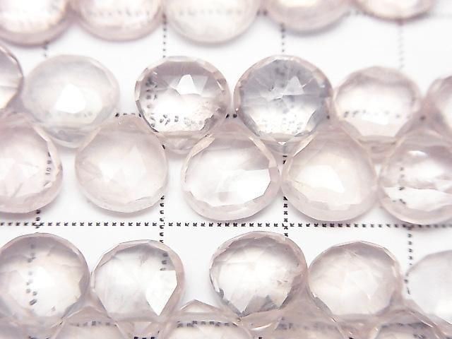 [Video]High Quality Rose Quartz AA++ Chestnut Faceted Briolette 1strand beads (aprx.5inch/13cm)