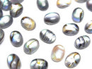 [Video] Abalone Shell x Crystal AAA Oval Cabochon 8x6mm 3pcs
