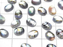 [Video] Abalone Shell x Crystal AAA Oval Cabochon 8x6mm 3pcs
