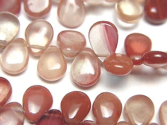 [Video]High Quality Andesine AAA- Pear shape (Smooth) half or 1strand beads (aprx.7inch/18cm)
