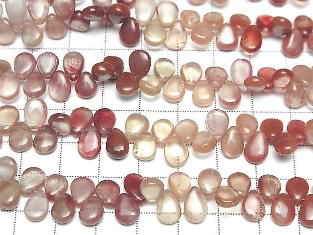 [Video]High Quality Andesine AAA- Pear shape (Smooth) half or 1strand beads (aprx.7inch/18cm)