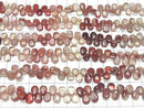 [Video]High Quality Andesine AAA- Pear shape (Smooth) half or 1strand beads (aprx.7inch/18cm)