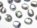[Video] Abalone Shell x Crystal AAA Oval Cabochon 10x8mm 2pcs