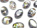 [Video] Abalone Shell x Crystal AAA Oval Cabochon 14x10mm 1pc