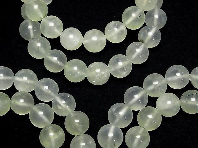 [Video] Prehnite AA++ Round 12mm Bracelet