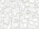 [Video] High Quality White Shell (Silver-Lip Oyster) AAA Rectangle Cabochon 7x5mm 4pcs