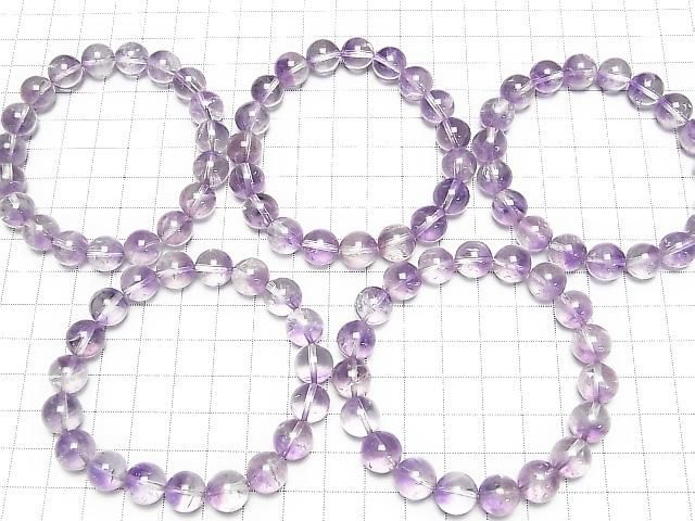 [Video] Amethyst x Crystal AA++ Round 10mm Bracelet