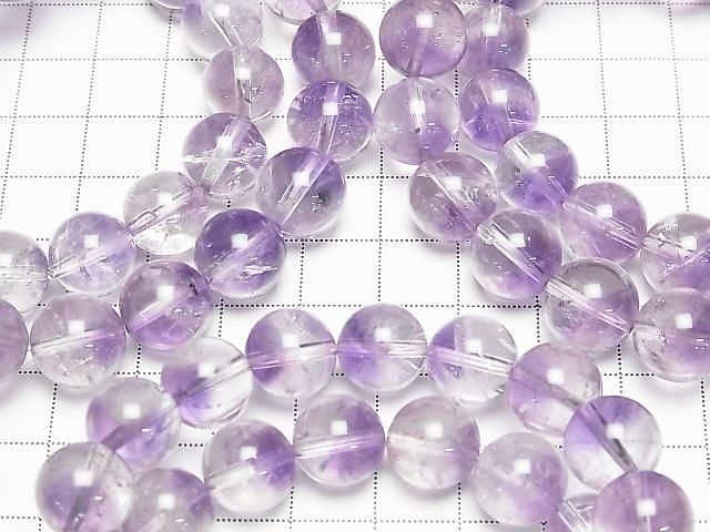 [Video] Amethyst x Crystal AA++ Round 12mm Bracelet