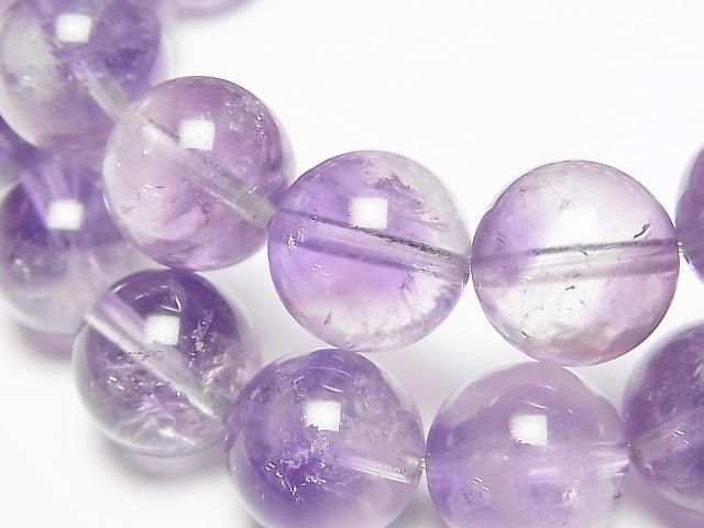 [Video] Amethyst x Crystal AA++ Round 13mm Bracelet