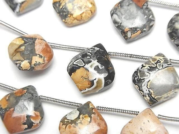 [Video] Maligno Jasper Pear Shape (Smooth) 1 Strand (8 Pieces)