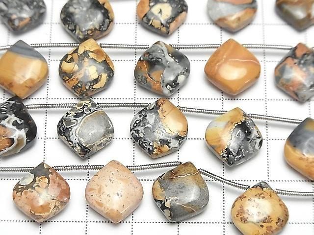 [Video] Maligno Jasper Pear Shape (Smooth) 1 Strand (8 Pieces)