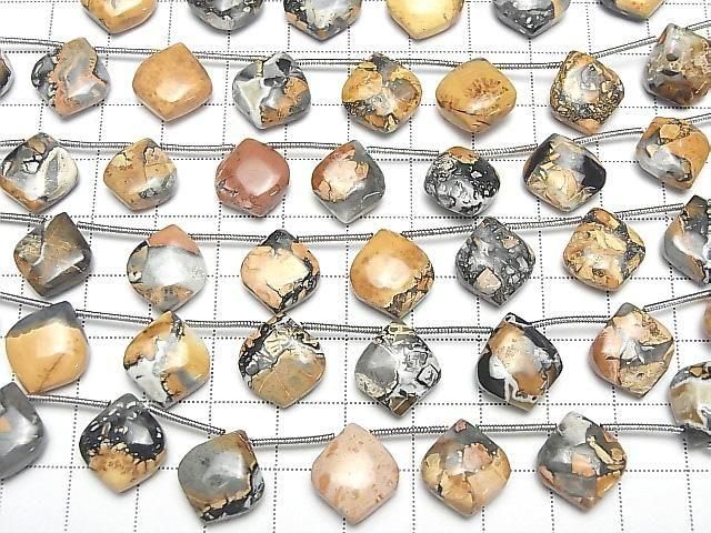 [Video] Maligno Jasper Pear Shape (Smooth) 1 Strand (8 Pieces)