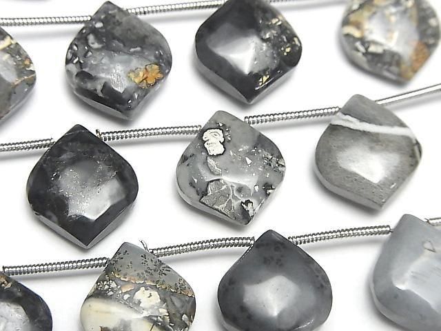 [Video] Maligno Jasper Pear Shape (Smooth) 1 Strand (8 Pieces)