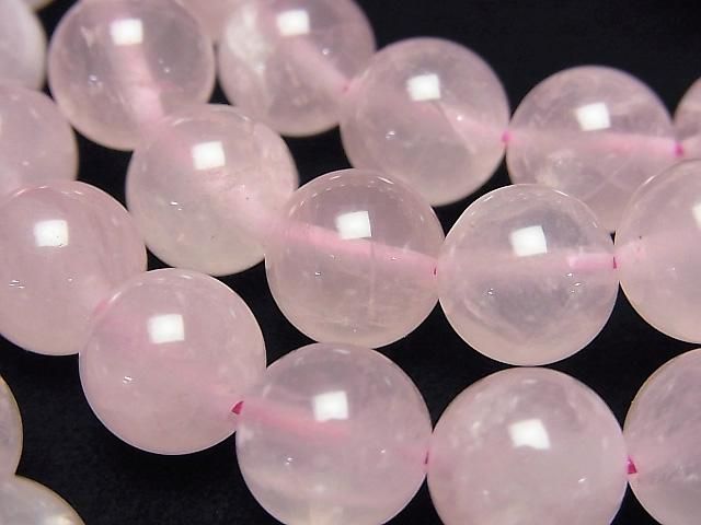 [Video] Rose Quartz AAA- Round 10mm Bracelet