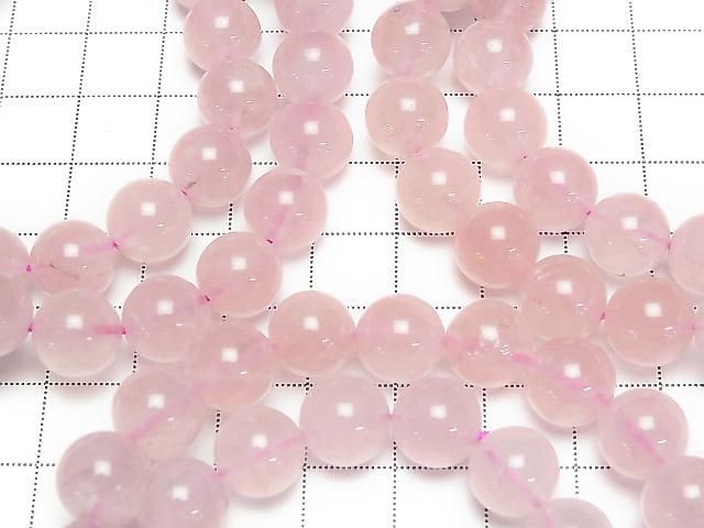 [Video] Rose Quartz AAA- Round 10mm Bracelet