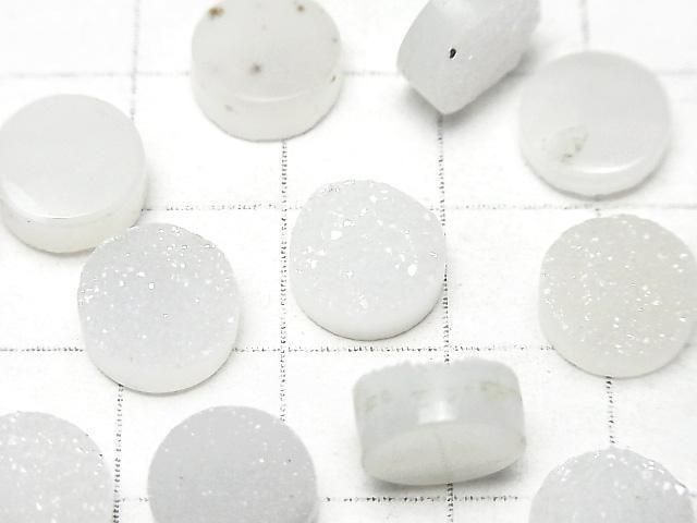Druzy Agate Round Cabochon 10x10mm 3pcs