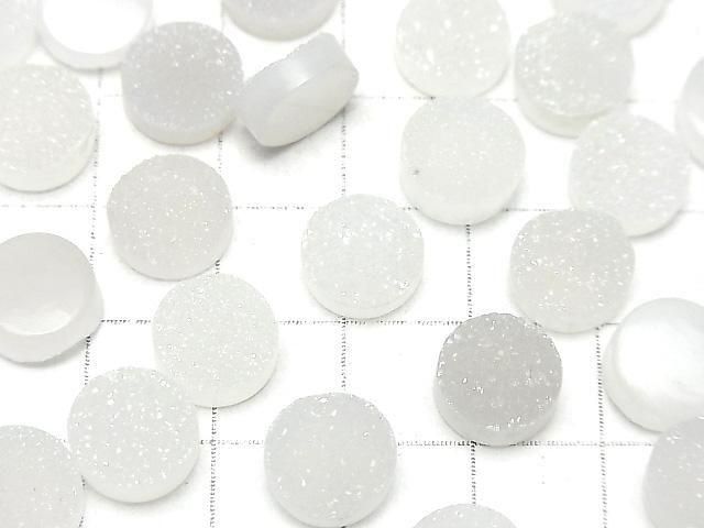 Druzy Agate Round Cabochon 10x10mm 3pcs