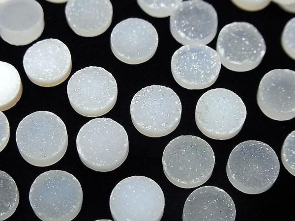 [Video] Druzy Agate Round Cabochon 8x8mm 5pcs