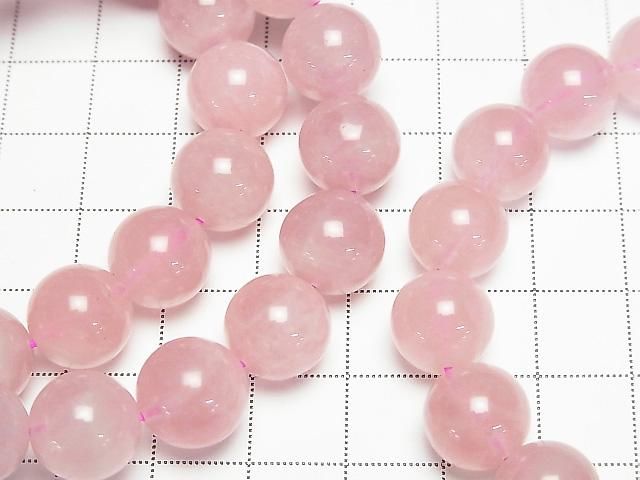 [Video] Deep Rose Quartz AA+ Round 11mm Bracelet