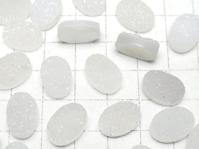 [Video] Druzy Agate Oval Cabochon 14x10mm 3pcs