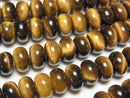 [Video] Yellow Tiger's Eye AA++ Rondelle 8.5x8.5x5mm 1strand beads (approx. 14 inches/35 cm)