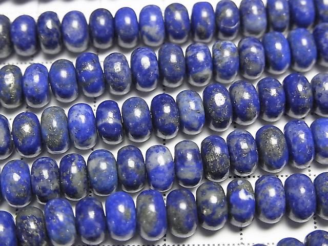 [Video] Lapislazuli AA++ Rondelle 6.5x6.5x3.5mm half or 1strand beads (aprx.14inch/34cm)