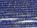 [Video] Lapislazuli AA++ Rondelle 6.5x6.5x3.5mm half or 1strand beads (aprx.14inch/34cm)