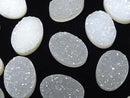 [Video] Druzy Agate Oval Cabochon 18x13mm 1pc