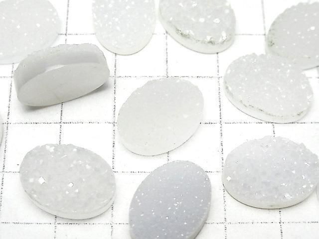[Video] Druzy Agate Oval Cabochon 18x13mm 1pc