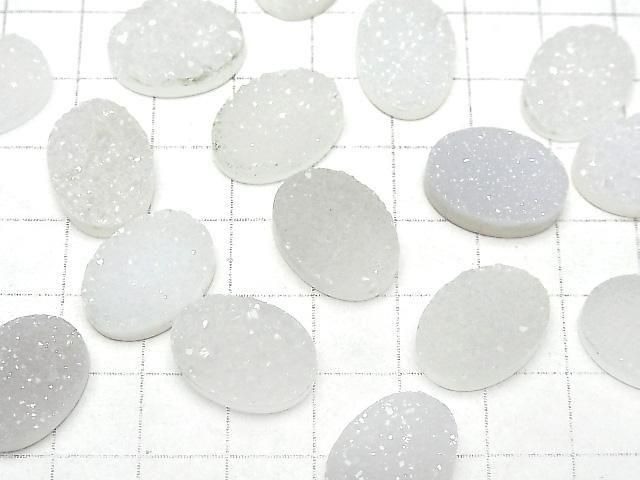 [Video] Druzy Agate Oval Cabochon 18x13mm 1pc