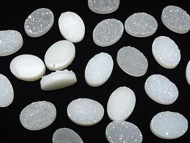 [Video] Druzy Agate Oval Cabochon 18x13mm 1pc